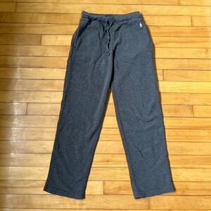 Polo Ralph Lauren Mens Small Grey Waffle Knit Thermal Lounge Pants Joggers Pony